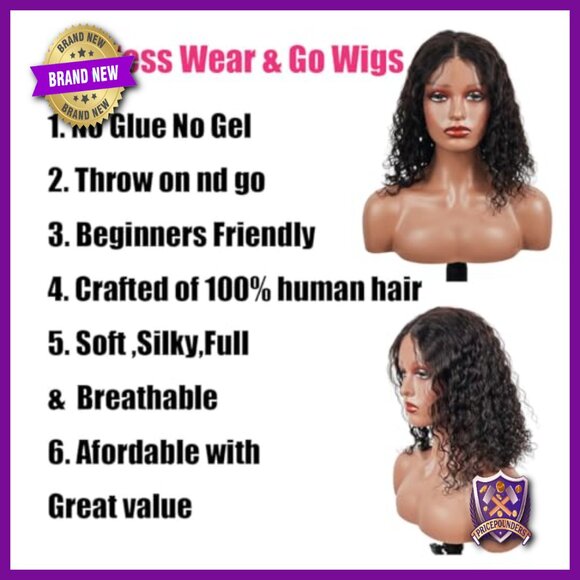 Glueless Human Hair Bob Wig 14\
